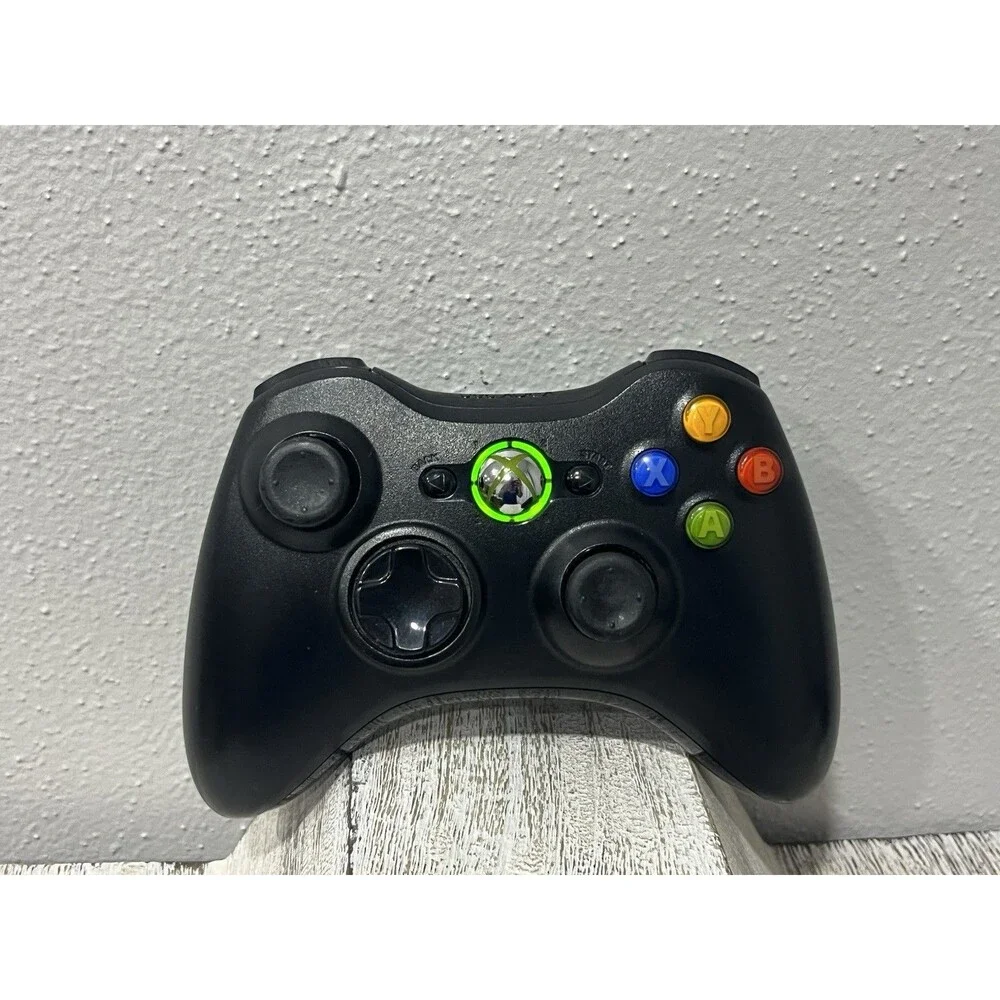 Official Microsoft Xbox 360 Wireless Controller Black OEM TESTED WORKING